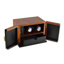 Scatola Del Tempo Briar Root Watch Winder For 2 XXL Watches 2RTRAOSXXL