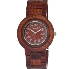 SEED Womens Cambium Wood Watch - Wood Bracelet - Brown Dial - SEDSERO03