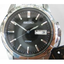 Seiko Japan Men's Watch Quartz All Stainless S Original Edition Black Dial