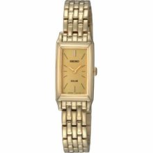 Seiko Ladies Gold Tone Rectangular Dial Watch