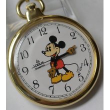 Seiko Mickey Mouse Men's Gold Pocket Watch - Gold