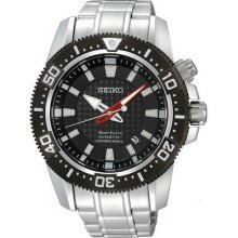 Seiko Sportura Ska511 Men's Stainless Steel Black Dial Kinetic 200m Diver Watch