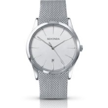 Sekonda Men's Quartz Watch With Silver Dial Analogue Display And Silver Stainless Steel Bracelet 3368.27