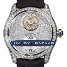 Serenade Tourbillon (WG / Silver-Diamonds / Black Satin Strap)