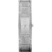 Silver Tone Glitz Bangle Watch