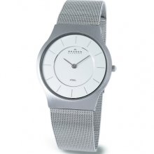 Skagen 233lss Mens Chrome Dial Watch Rrp Â£99