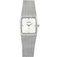 Skagen 380xsss1 Swarovski Crystals Stainless Steel Mesh Ladies Watch