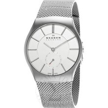 Skagen Denmark Men's Sandblasted Silver Watch 916xlsss