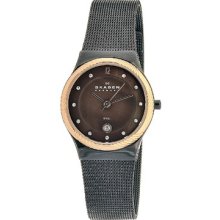 Skagen Denmark Twisted Topring Mesh Strap Watch 880lddr,