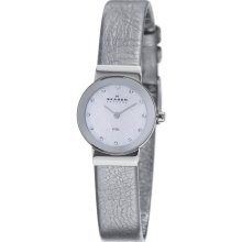 Skagen Denmark Women's Silver Leather Watch 358XSSLS - 358XSSLS