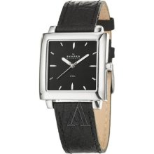 Skagen Men's 'Modern' Stainless Steel and Leather Strap Watch ...