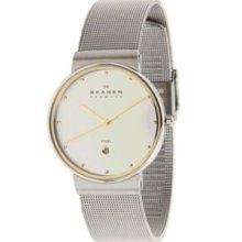 Skagen Mens Slim 2-tone 355lgsc Watch W/date Â£100rrp (ukseller)