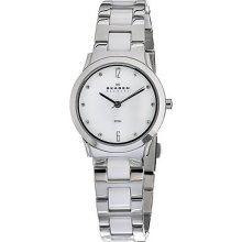 Skagen Mother of Pearl Stainless Steel Ladies Watch C878SSXW