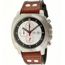 Skytimer Mens Quartz Pilot Stainless Watch - Silver Bracelet - White Dial - SKY507635303