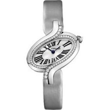 Small Cartier Delices White Gold Diamond Ladies Watch WG800014