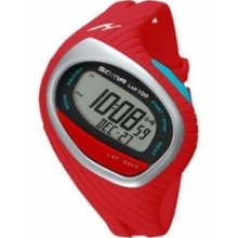 Soma Unisex Running 100 Plastic Watch - Red Rubber Strap - Gray Dial - SOMDWJ03-0006