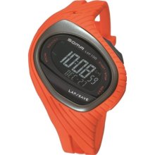 Soma Unisex Running 100 Plastic Watch - Orange Rubber Strap - Black Dial - SOMDWJ03-0007