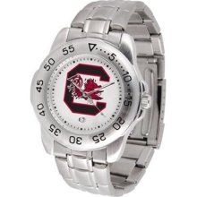 South Carolina Gamecocks Men's Stainless Steel Logo Watch