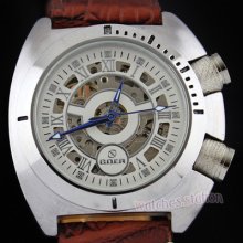 Special Degign Stainless Steel Case Hollow Men Automatic Wrist Watch Gift Hq