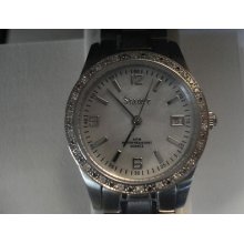 Stauer Ladies Diamond Bezel Bracelet Watch, Swiss Movement, All Stainless