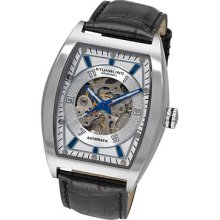 Stuhrling 182c2 33152 Millenia Prodigy Skeleton Silver Dial Leather Men Watch