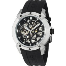 Stuhrling 539 33161 Crucible Xt Automatic Skeleton Poly Strap Mens Watch