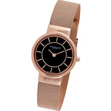 Stuhrling Chantilly Rose Gold Swiss Quartz Stainelss Steel Mesh Womens Watch 505