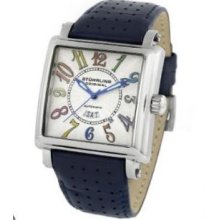 Stuhrling Original 149C.3315C2 Mens Manchester Ozzie Automatic Stainless Steel Case with Silver Dial and Blue Hands