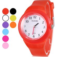 Style Unisex Casual Rubber Analog Quartz Wrist Watch (Assorted Colors)