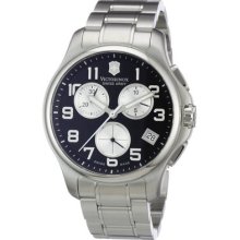 Swiss Army 241455 Men's Watch Victorinox Officer Chronograph Black Dial