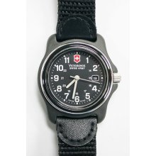 Swiss Army Victorinox 24379 Womens Black Canvas Buckle Classic Watch