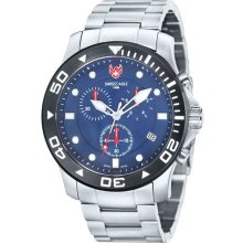 Swiss Eagle Sea Bridge Se-9001-22 Blue Dial Stainless Swiss Made Watch