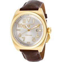 Swiss Legend Heritage 20434-yg-02s-brw Gents Steel Bracelet Rrp Â£600 Date Watch