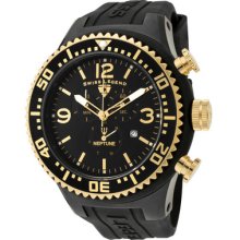 Swiss Legend Men's Neptune Chronograph Black Ip Case Black Dial Gold A