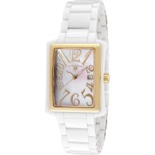 Swiss Legend Watch 10034-wwga Women's Bella White Mop Dial Gold Tone Bezel