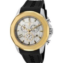 SWISS LEGEND Watches Men's Monte Carlo Chronograph Silver Textured Dia