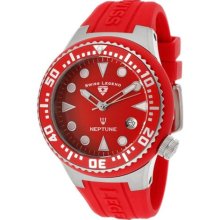 SWISS LEGEND Watches Neptune (44 mm) Red Dial Red Bezel Red Silicone