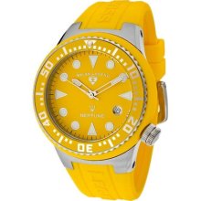 SWISS LEGEND Watches Neptune (44 mm) Yellow Dial Yellow Silicone Yell