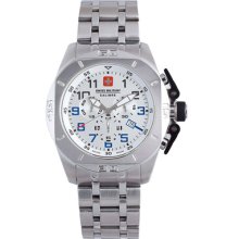 Swiss Military Calibre Watches Men's Defender Chronograph White Dial S