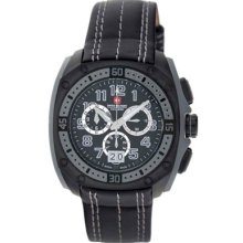 Swiss Military Calibre Watches Men's Flames Chronograph Black Dial Bla