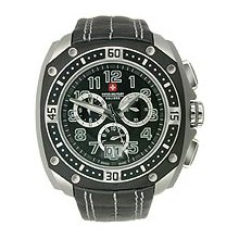 Swiss Military Flames Leather Chronograph Men's Watch 06-4F1-04-007