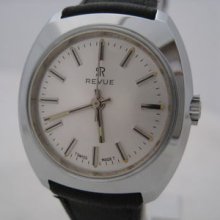 Swiss St Steel Water Resistant Revue Watch 1960