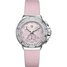 Tag Heuer Formula 1 Cac1311.fc6220 Diamond Accented Chrono Pink Satin Watch