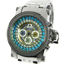 Techno Master Multi-Color Stone Dial Men's Diamond Watch TM-2115