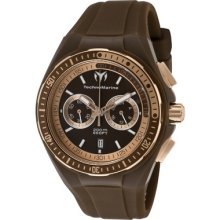 Technomarine Cruise Sport Chronograph Brown Dial Chocolate Silicone