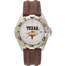 Texas Longhorns UT All Star Mens Leather Strap Watch