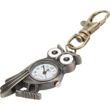 The Owl of Unisex Analog Alloy Quartz Keychain Watch (Bronze)