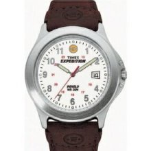 Timex Expedition Brown/White Core Field Watch With Leather Strap