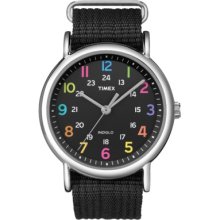 Timex Fullsize Weekender Slip Through Strap Watch - Black/Multicolor