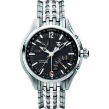 Timex Luxury Tx Mens 300 Series Perpetual Calendar Black Dial Bracelet Watch